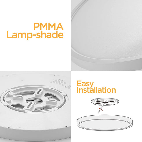 Taloya Flush Mount LED Ceiling Light for Porch,18W 1800LM 8.9 Inch, Round Light Fixture Surface Mount for Closet Stairway Balcony Foyer Basement Utility Room (Daylight White 6500K)