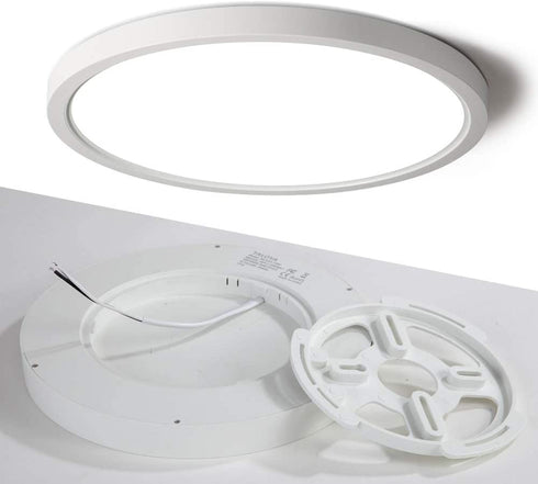 Taloya Flush Mount LED Ceiling Light for Porch,18W 1800LM 8.9 Inch, Round Light Fixture Surface Mount for Closet Stairway Balcony Foyer Basement Utility Room (Daylight White 6500K)