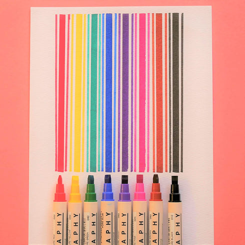 Kuretake Zig MS34008V Memory System Calligraphy Markers, Multicolor, 8-Pack