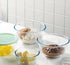 Mixing Bowls with Lids, Glass Mixing Bowl Set with BPA Free Lids, Space Saving Nesting Bowls, Food Storage Containers, 6 Piece Set Glass Bowls with Lids