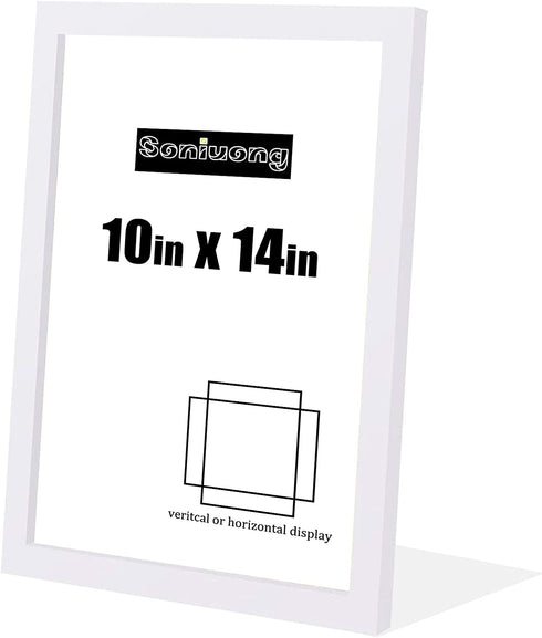 10x14 inch Wood Picture Frames for Wall Hanging,Diamond Painting Frames Rectangle Baby Scan Picture Frame for Family Walls Decoration,Anniversary,Wedding,Christmas,Halloween,Shower,Certificate (White)