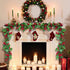 Attmu Christmas Garland - 5.9FT Artificial Red Berry Garland for Indoor Outdoor Home Winter Christmas Decorations Xmas Holiday New Year Fireplace Stairs Mantel Table Decor