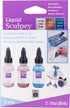 Liquid Sculpey Liquid Polymer Oven-Bake Clay, Glam Metallic Sampler Pack, Three 1 oz. bottles included, Rose Gold, Peacock Pearl and Bronze, Great for jewelry, DIY, mixed media and more!
