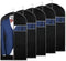 Syeeiex 40-Inch Suit Bag Garment Bags for Hanging Clothes (Set of 5) Mens Suit Covers, Suit Bags for Closet Storage with Clear Window for Men, Suits, Coats, Black & Grey