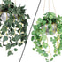 Cocoboo 2 Pack Artificial Hanging Plants Decor,Fake Hanging Plants with Potted Greenery Vine for Wall Indoor Outdoor Decoration