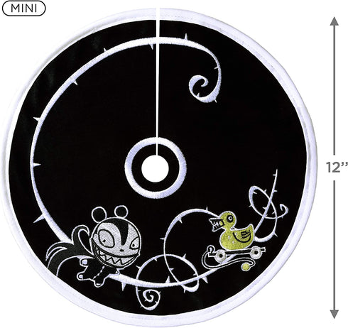 Hallmark Keepsake Disney Tim Burton's The Nightmare Before Christmas Miniature Small Tree Skirt, Scary Teddy and Undead Duck, 12"