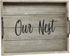 Elegant Designs HG2000-RGO Wood w-Handles Decorative Serving Tray, 15.5" x 12", Rustic Gray Our Nest