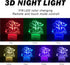 Menzee 3D Night Lights for Boys Girls 16 Colors + 7 Colors Changing, 3D LED Lamps with Touch & Remote Control, The Best Birthday Show You Vivid 3D Illusion Cat and Dog Figure