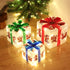 Kurala Christmas Lighted Gift Boxes 3 Pack, Christmas Decorations with 60 Led Lights Timer, Battery Operated Christmas Decoration