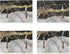 Linen Placemats Set of 4,Placemats for Dining Table,Black Gold White Marble,Washable Heat Resistant Non-Slip Woven Placemats for Home Kitchen Restaurant Decoration