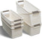 Citylife 6 PCS Plastic Storage Baskets for Shelves Small Storage Bins for Closet Shelf Pantry Organizing, Off-White