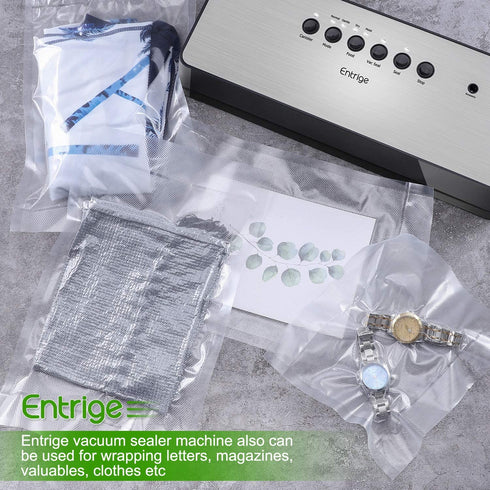 Entrige Vacuum Sealer Bags for Food, 8" x 50' Vacuum Sealer Rolls for Food Preservation Bags Rolls, BPA-Free Vacuum Food Storage Bags for Sous Vide Vacuum Bags, Seal A Meal Bags Rolls, 2 Packs