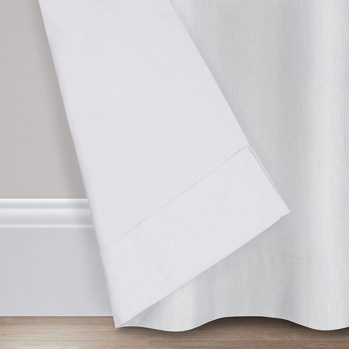 ECLIPSE Kendall Modern Blackout Thermal Rod Pocket Window Curtain for Bedroom or Living Room (1 Panel), 42" x 95", White