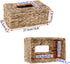 Sumnacon Rectangular Woven Tissue Box Cover - Natural Water Hyacinth Wicker Tissue Box Holder, Decorative Napkin Paper Holder for Bedroom Bathroom Home Office Store Decor