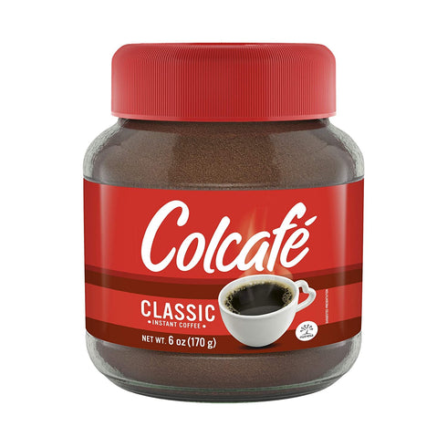 Colcaf© Classic Instant Coffee Jar | Unique Taste & Aroma | Ready in Seconds | 100% Colombian Coffee | 6 Ounce (Pack of 1)