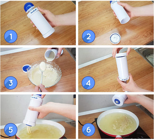 Churrera Churro Maker by StarBlue with FREE Recipe e-Book - Easy tool for Deep Fry churro in 8 difference shapes