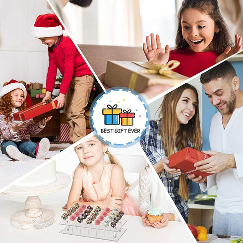 302 Pcs Christmas Cake Pop Maker Kit,Subesty Cake Pop Baking Mold with 1 Acrylic Lollipop Holder,1 Silicone Mold Set,100 Pcs Clear Bags,100 Pcs Treat Sticks,100 Pcs Gold bow Ties