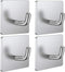 Budding Joy Adhesive Hooks Heavy Duty Stick on Wall Hooks Towel Hooks Door Hooks Waterproof Stainless Steel Adhesive Towel Hooks Adhesive Holders for Hanging Clothes Bathroom Adhesive Hook 4 Pack