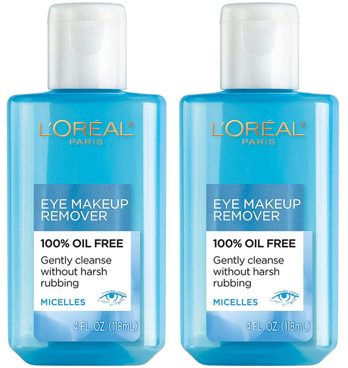 L'Oreal Paris Skin Care Clean Artiste Oil Free Eye Makeup Remover, 4 Fl Oz (Pack of 2)
