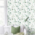 HaokHome 93044 Peel and Stick Wallpaper Green/White Eucalyptus Leaf Wall Mural Home Nursery Decor 17.7in x 9.8ft