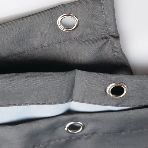 iDesign Thistle Fabric Shower Curtain for Master, Guest, Kids', College Dorm Bathroom, 72" x 72", Gray and Yellow