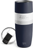 Simple Modern Travel Coffee Mug Insulated Stainless Steel Thermos Cup Voyager with Straw and Clear Flip Lid 24oz (710ml) Tumbler, -Deep Ocean