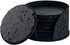 Urbanstrive Eco-Friendly Slate Drink Coasters with Holder, Set of 8, Round Slate Stone Coasters for Drinks Bar Home, 4 Inch, Black