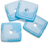 Cool Coolers by Fit + Fresh, Reusable & Long-Lasting Slim Ice Packs, Perfect Addition To Your Lunch Box, Camping Accessories, Insulated Lunch Bag, Beach Cooler Backpack & More, 4PK, Clear Blue