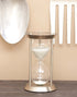 Deco 79 Metal/Glass 60 Minute Hourglass, 12 by 7-Inch