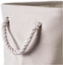 DII, Collapsible Variegated Polyester Storage Bin with Cotton Handles Large Cream