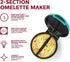 Holstein Housewares - Non-Stick Omelet & Frittata Maker, Teal/Stainless Steel - Makes 2 Individual Portions Quick & Easy,HH-09125007E