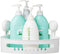 TAILI Suction Corner Shower Caddy Corner Shower Shelf Shower Basket Wall Mounted Shower Holder Organizer for Shampoo, Plastic White Shower Suction Caddy for Kitchen & Bathroom, Drill-Free Removable