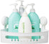 TAILI Suction Corner Shower Caddy Corner Shower Shelf Shower Basket Wall Mounted Shower Holder Organizer for Shampoo, Plastic White Shower Suction Caddy for Kitchen & Bathroom, Drill-Free Removable