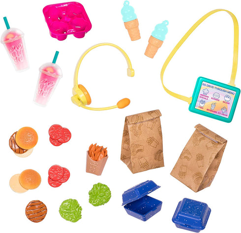Glitter Girls – GG Drive-Thru Food Set – Can We Take Your Order? – Play Food & Pretend Restaurant Playset for 14-inch Dolls – Toys, Clothes, and Accessories for Kids Ages 3 and Up