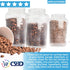 CSBD 1 Gallon Clear Plastic Jars with Ribbed Liner Screw On Lids, BPA Free, PET Plastic, Made in USA, Bulk Storage Containers 2 Pack (1 Gallon (Square))