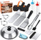 Blackstone Griddle Accessories Kit,14 PCS Griddle Grill Tools Set for Blackstone and Camp Chef,Enlarged Spatulas, Basting Cover, Scraper,Tongs,Grill Spatula Kit for Outdoor Camping Barbecue Teppanyaki