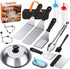 Blackstone Griddle Accessories Kit,14 PCS Griddle Grill Tools Set for Blackstone and Camp Chef,Enlarged Spatulas, Basting Cover, Scraper,Tongs,Grill Spatula Kit for Outdoor Camping Barbecue Teppanyaki