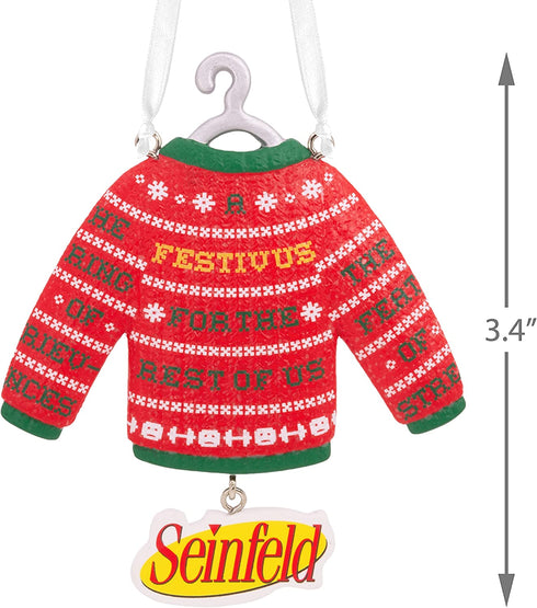Hallmark Seinfeld Festivus for The Rest of Us Sweater Christmas Ornament