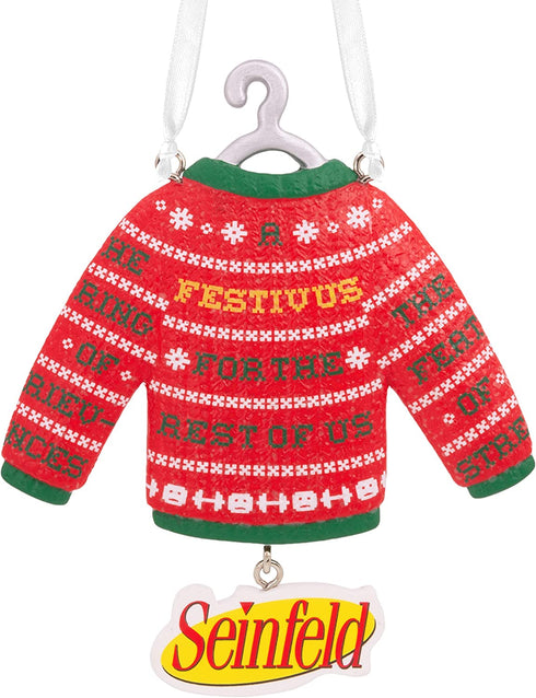 Hallmark Seinfeld Festivus for The Rest of Us Sweater Christmas Ornament