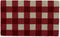 DII Buffalo Check Coir Doormat Stylish Farmhouse D©cor, Pet Friendly , 18x30, Red & White