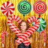30Pcs Christmas Foil Balloons, Large Candy Cane Swirl Mylar Balloons with Ribbons, Red Green Balloons for Birthday and Candies Theme Party Decorations