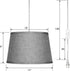 EDISHINE Plug in Pendant Light, Hanging Light with 15Ft Clear Cord, On/Off Switch, Grey Fabric Shade, Pendant Light Fixture for Bedroom, Kitchen, Living Room, Dining Table
