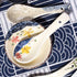 Whitenesser Japanese Retro Soup Spoons Set of 5, Ceramic Spoon Suitable for Soup, Gravy, Cake, Oatmeal, Chaos, Dumplings,Salad