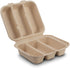 Pulp Fiber Tri Compartmental Taco Holder Disposable Size 8? x 7? x 3" Keeps Taco Upright By MT Products (15 Pieces)