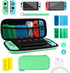 Switch Accessories Bundle for Nintendo Switch and Switch OLED, RHOTALL 12 in 1 Carrying Case Set with Silicone Joycon Covers, Game Card Cases, Screen Protector, Thumb Grip Caps and USB C Cable