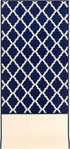 Ottomanson Glamour Collection Non-slip Trellis Design Runner Rug, 2'2" x 6', Navy