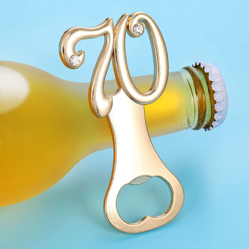 WeddParty 70 Wedding Party Favors Bottle Opener for Guests,70th Wedding Anniversary,70th Birthday Party Favor Bottle Opener Gift,for Wedding Decorations Party Supplies(12pcs 70th)