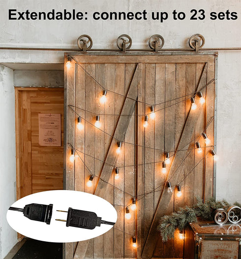 Outdoor String Lights 30+3 G40 Globe LED Bulbs, Panaromia 41FT Waterproof Shatterproof Patio Hanging Lights for Indoor Outside Garden Home Christmas Xmas Warm White