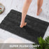 Grey Bathroom Rugs and Mats Sets 2 Piece, Chenille Bath Rugs Set Super Absorbent Bathroom Floor Mat, Machine Washable Non-Slip Bath Mats for Bathroom, 17x24 Plus 20x30 , Ciicool