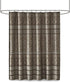 Madison Park Essentials Zara Multi Print Jacquard Shower Curtains Machine Washable, Traditional Home Bathroom Décor Bathtub Privacy Screen, 72" x 72", Brown (MPE70-883)